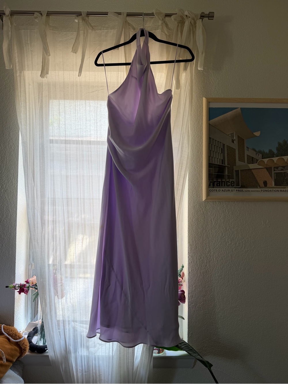 aritzia lavender halter dress - wedding